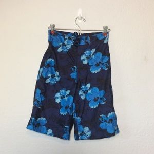 Sideout Boys Swim Trunks Blue floral, NWOT